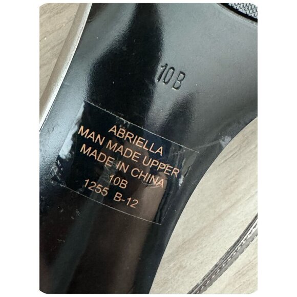 LAUREN Ralph Lauren Abriella Heels Metallic Silver Strappy Stiletto Womens 10B - Picture 9 of 11